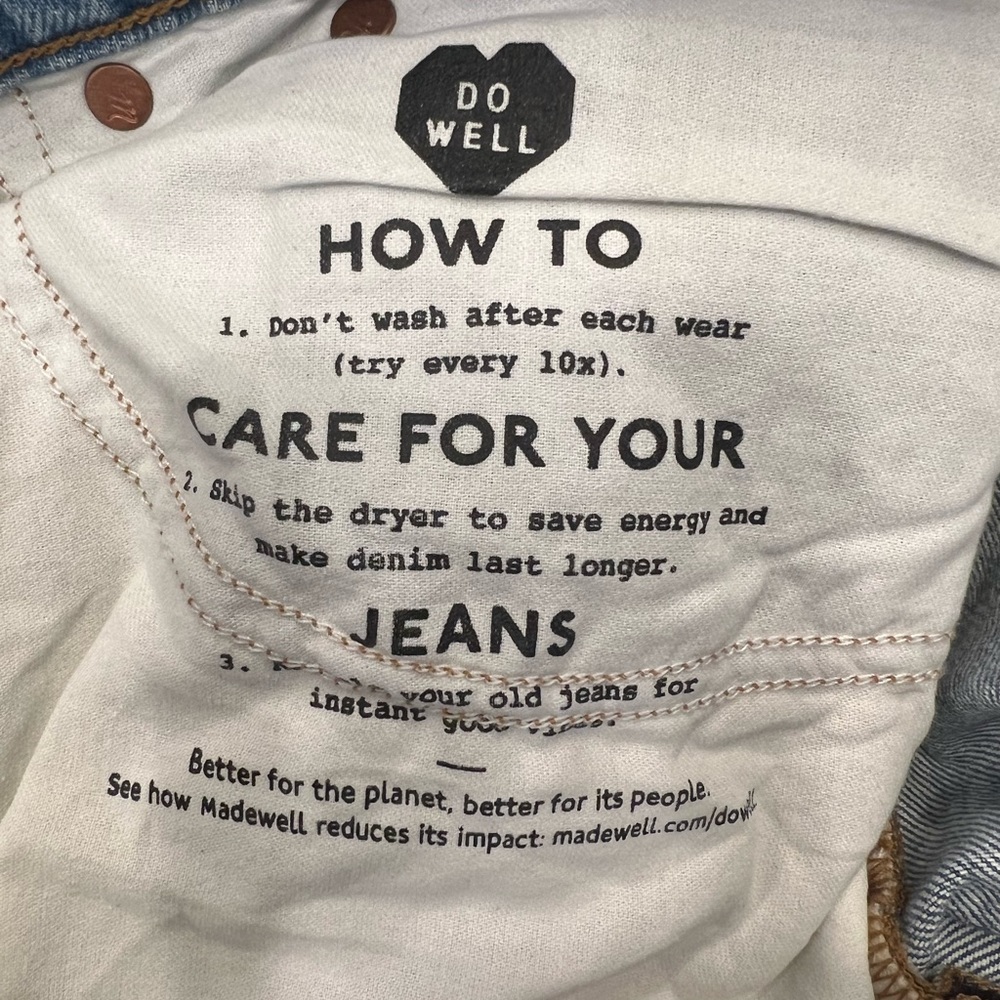 Madewell Dad Jeans - size 29. Sizing on this style runs big. New with tags. - Picture 9 of 9